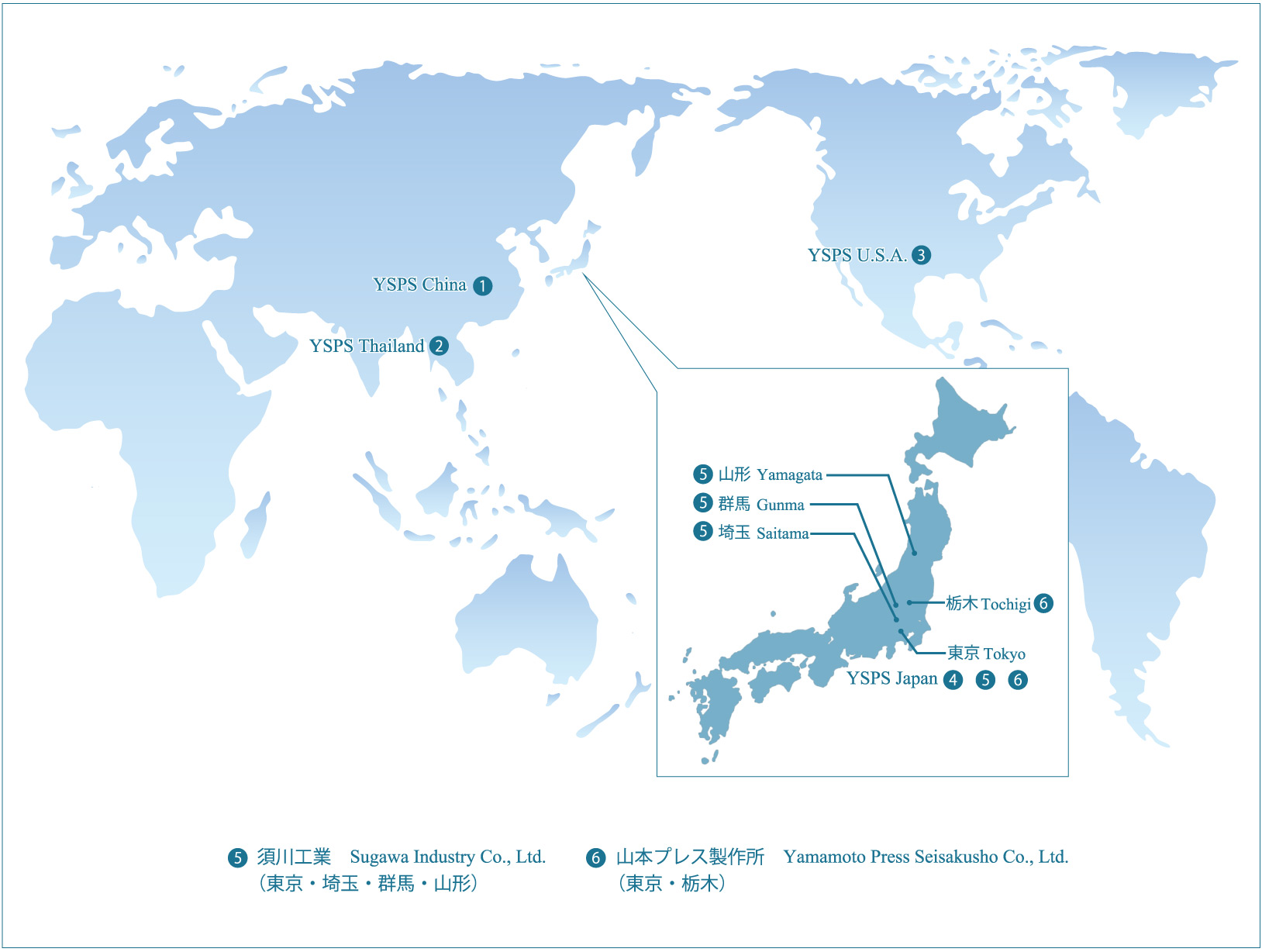 Business Sites Map 拠点マップ